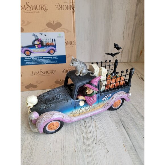 Jim shore NEW Wicked Wheels 6010674 NEW Enesco Halloween figure witch - Picture 1 of 8